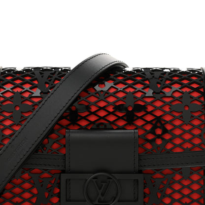 Louis Vuitton Patent Calfskin Monogram Lace Dauphine Mini Black 7 of 10