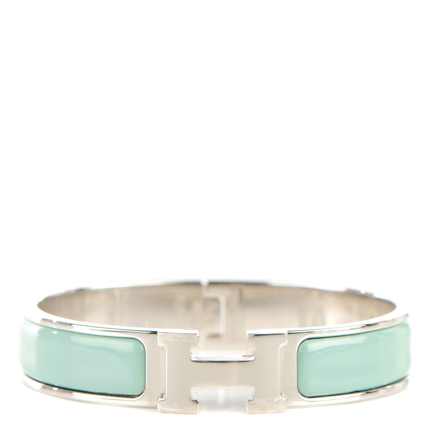 Hermes Enamel Narrow Clic Clac H Bracelet PM Jade 1 of 6