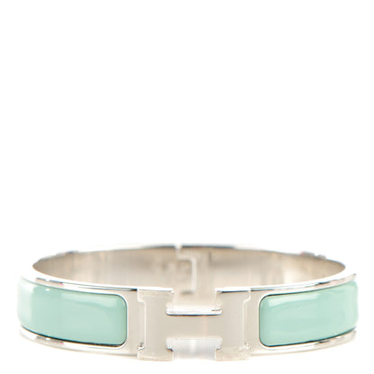 Hermes Enamel Narrow Clic Clac H Bracelet PM Jade 1 of 6