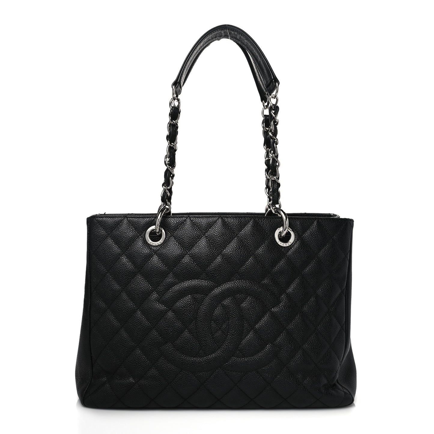 Caviar Quilted Grand Shopping Tote GST Black