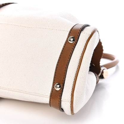 Fendi Canvas Calfskin Medium Magic Bag White Brown 8 of 8