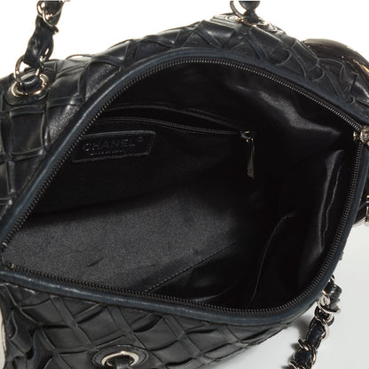 Chanel Lambskin Woven Medium Ultimate Soft Sombrero Bag Black 7 of 7