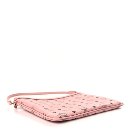 MCM Visetos Liz Shopper Tote Pouch Light Pink 4 of 10