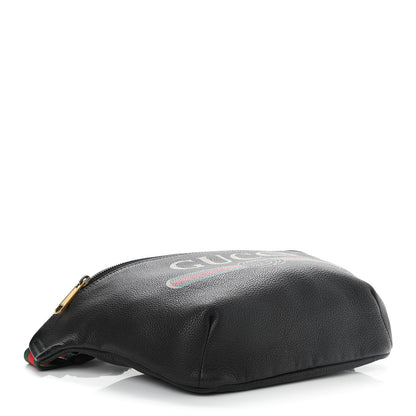 Gucci Grained Calfskin Logo Belt Bag Black 4 of 10