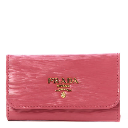 Prada Vitello Move Metal 6 Key Holder Peonia 1 of 9