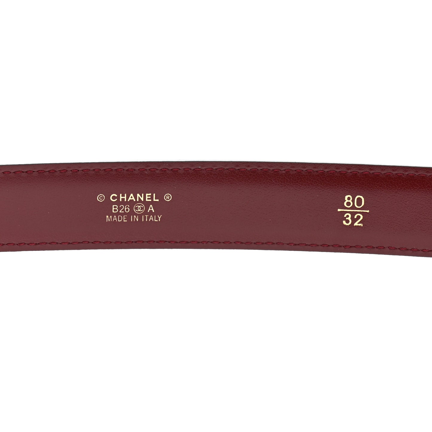 Crocodile Embossed Calfskin Belt 80 32 Dark Grey