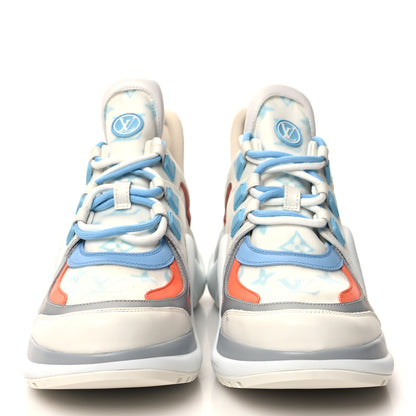 Louis Vuitton Calfskin LV Archlight Gradient Sneakers 39 Light Blue Orange 2 of 12