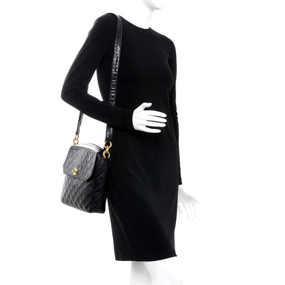 Chanel Lambskin Quilted Flap Crossbody Bag Black 2 of 8
