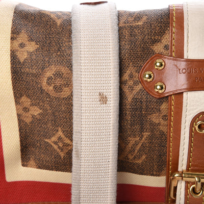 Louis Vuitton Monogram Rayures Tisse Clutch Red 12 of 13
