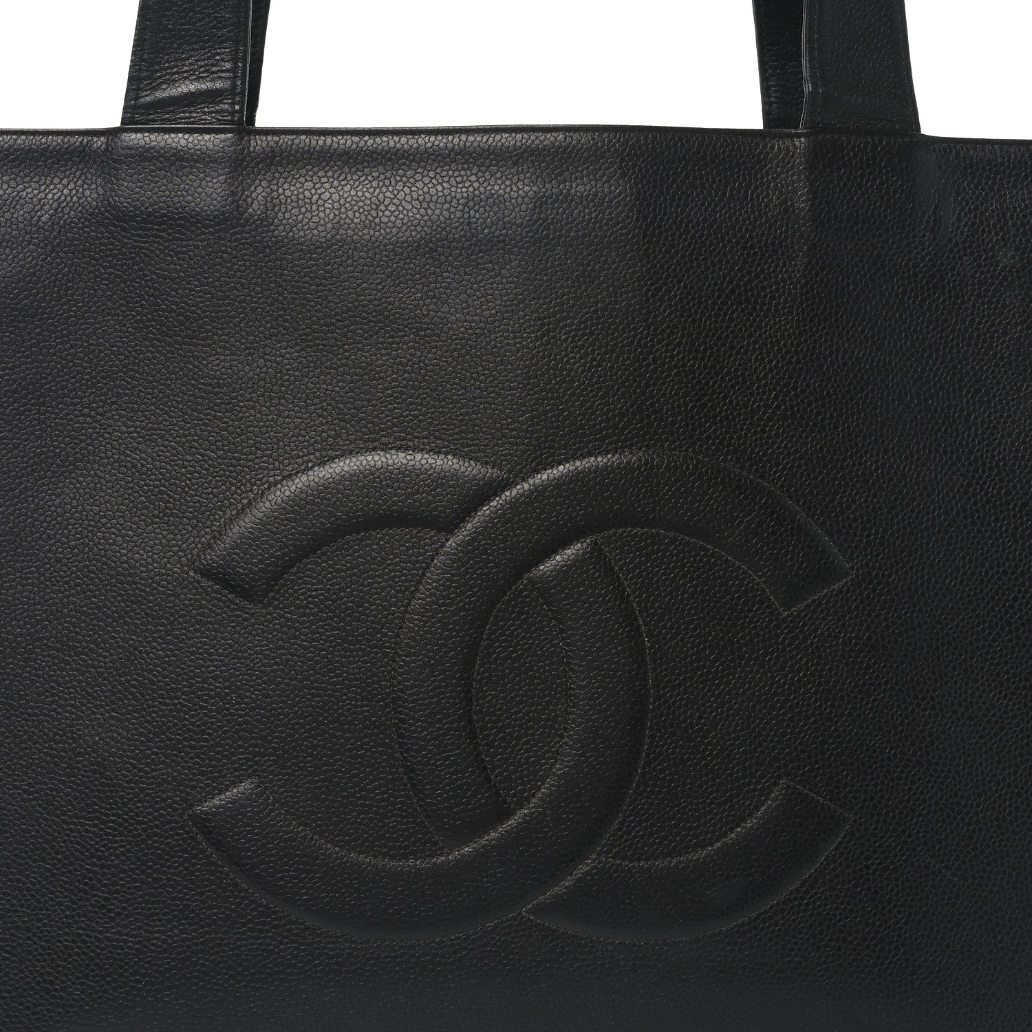 Chanel Caviar CC Tote Black Black 8 of 11