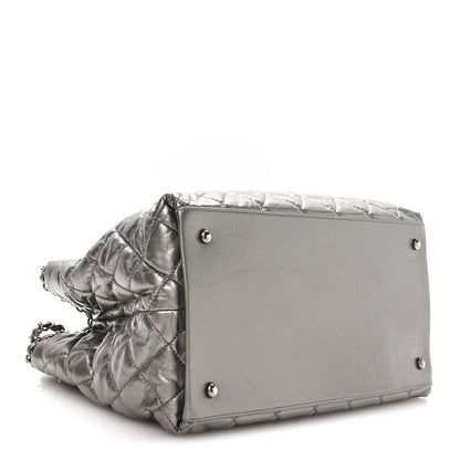 Chanel Metallic Calfskin Small Chain Me Tote Silver 4 of 11