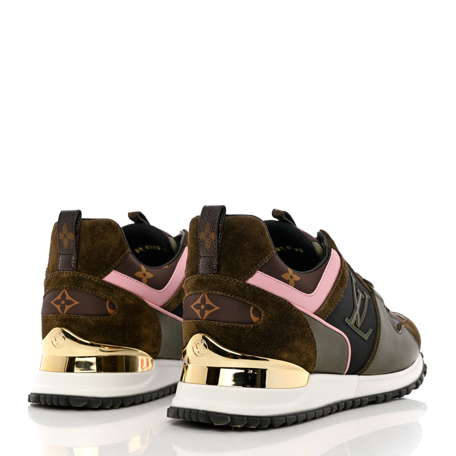 Louis Vuitton Suede Monogram Run Away Sneakers 40 Khaki Multicolor 4 of 11