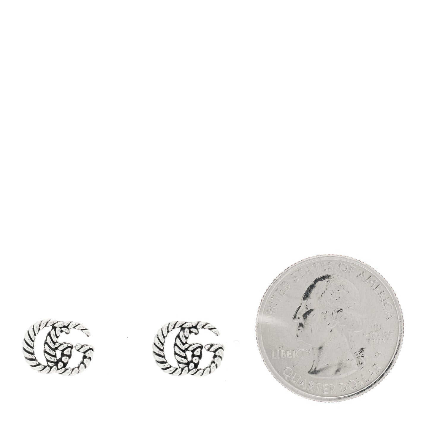 Sterling Silver Torchon Double G Earrings