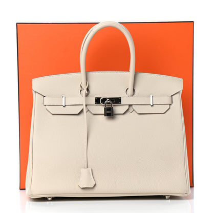 Hermes Taurillon Clemence Birkin 35 Craie 11 of 11