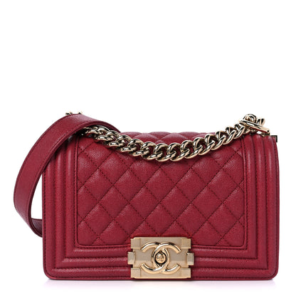 Chanel Caviar Quilted Small Boy Flap Fuchsia 1 of 9