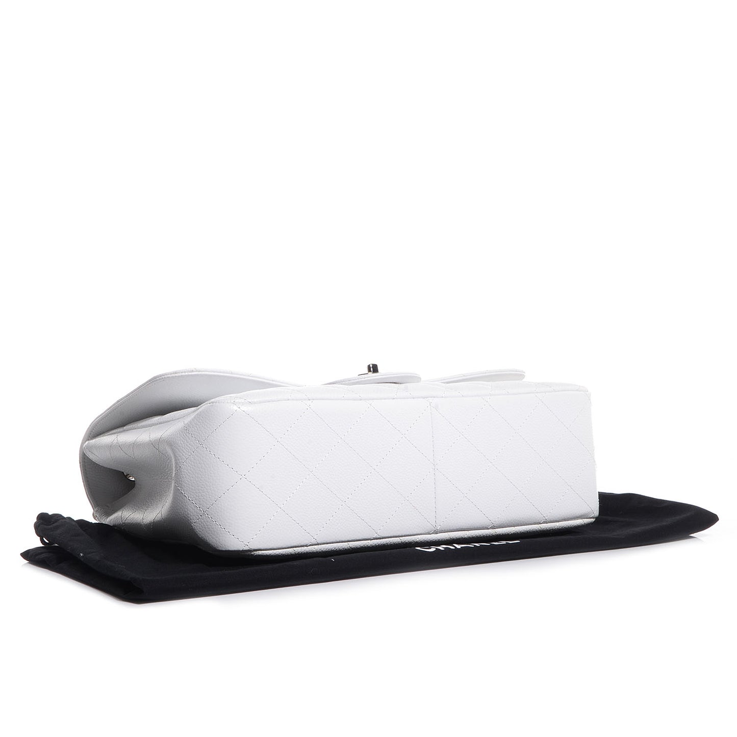 Caviar Jumbo Single Flap White