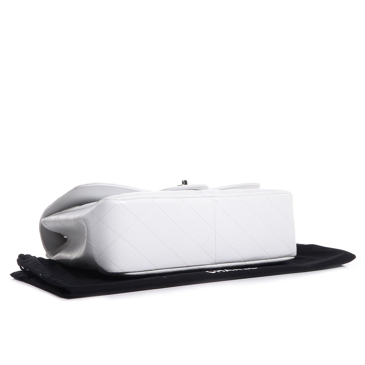 Chanel Caviar Jumbo Single Flap White 4 of 8
