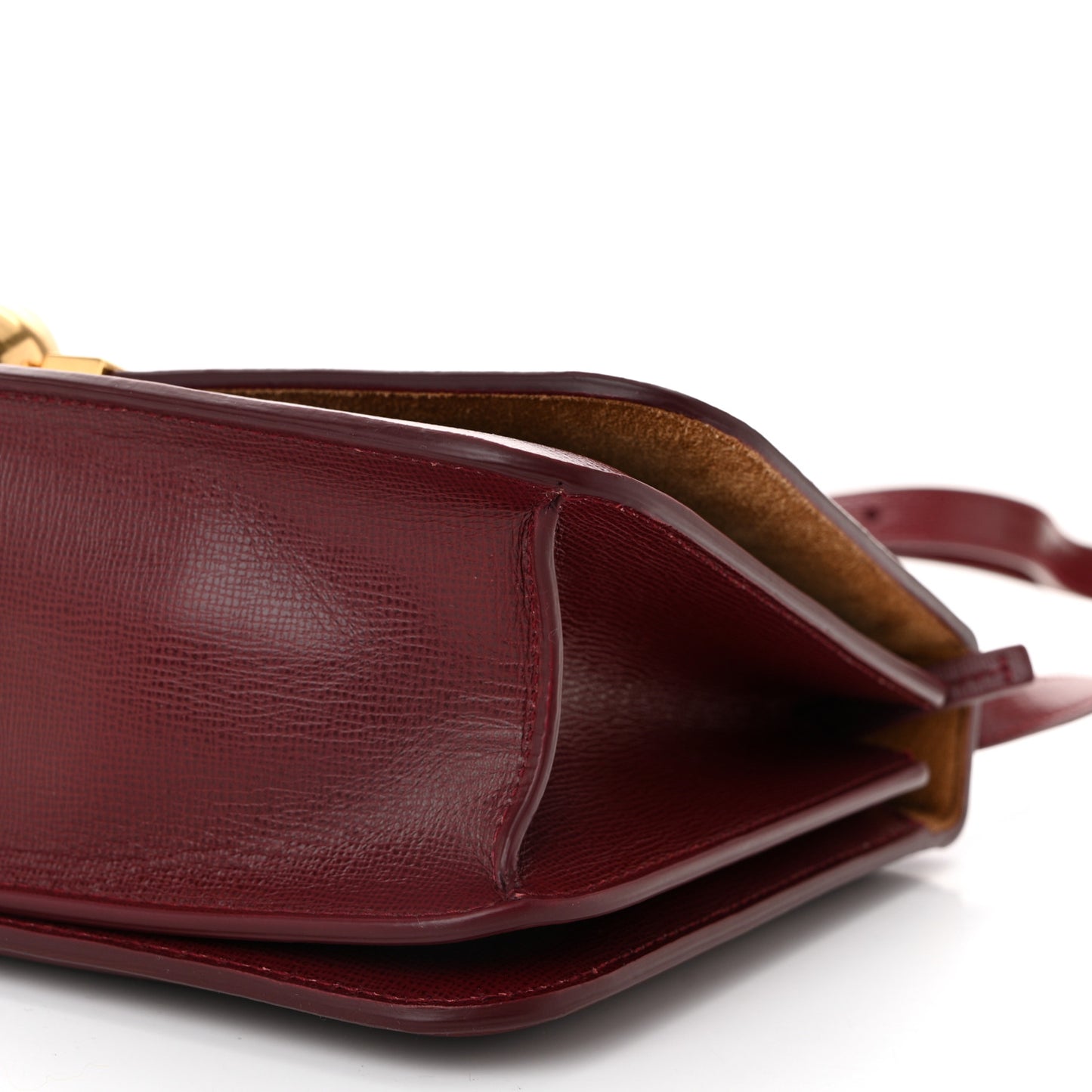 Calfskin Stamped Classic BV Bag Dark Red