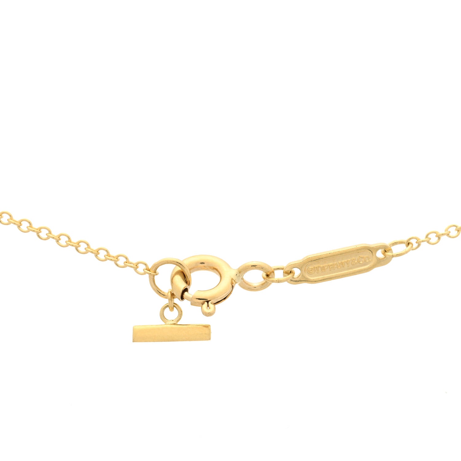 Tiffany 18K Yellow Gold Small T Smile Pendant Necklace 4 of 6