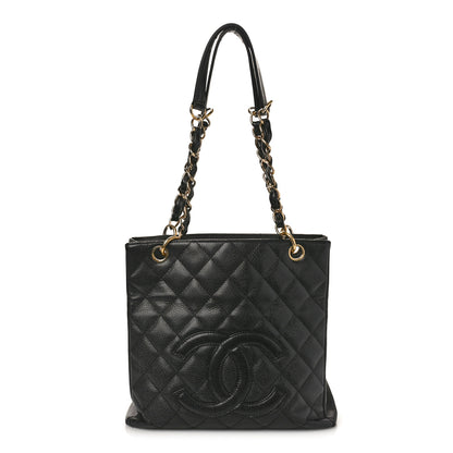 Chanel Caviar Quilted Petit Shopping Tote PST Black 1 of 13