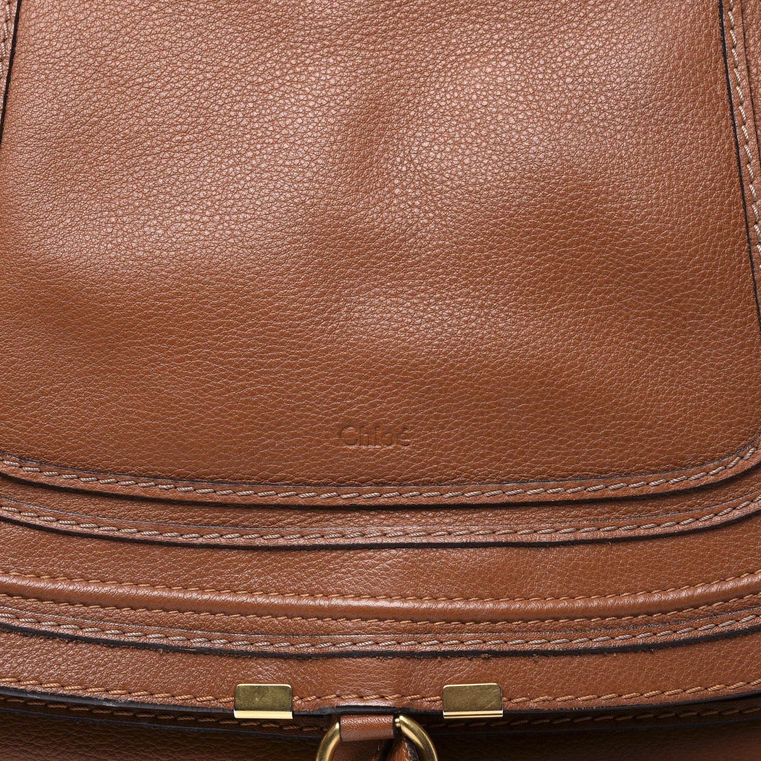 Chloe Calfskin Large Marcie Satchel Tan 14 of 14
