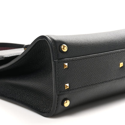 Valentino Garavani Grainy Calfskin Small VSling Top Handle Bag Black 8 of 9