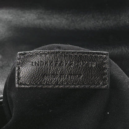 Saint Laurent Calfskin Y Quilted Monogram Toy Loulou Crossbody Bag Black 7 of 11