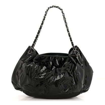 Chanel Patent Camellia Shoulder Bag Black 1 of 18