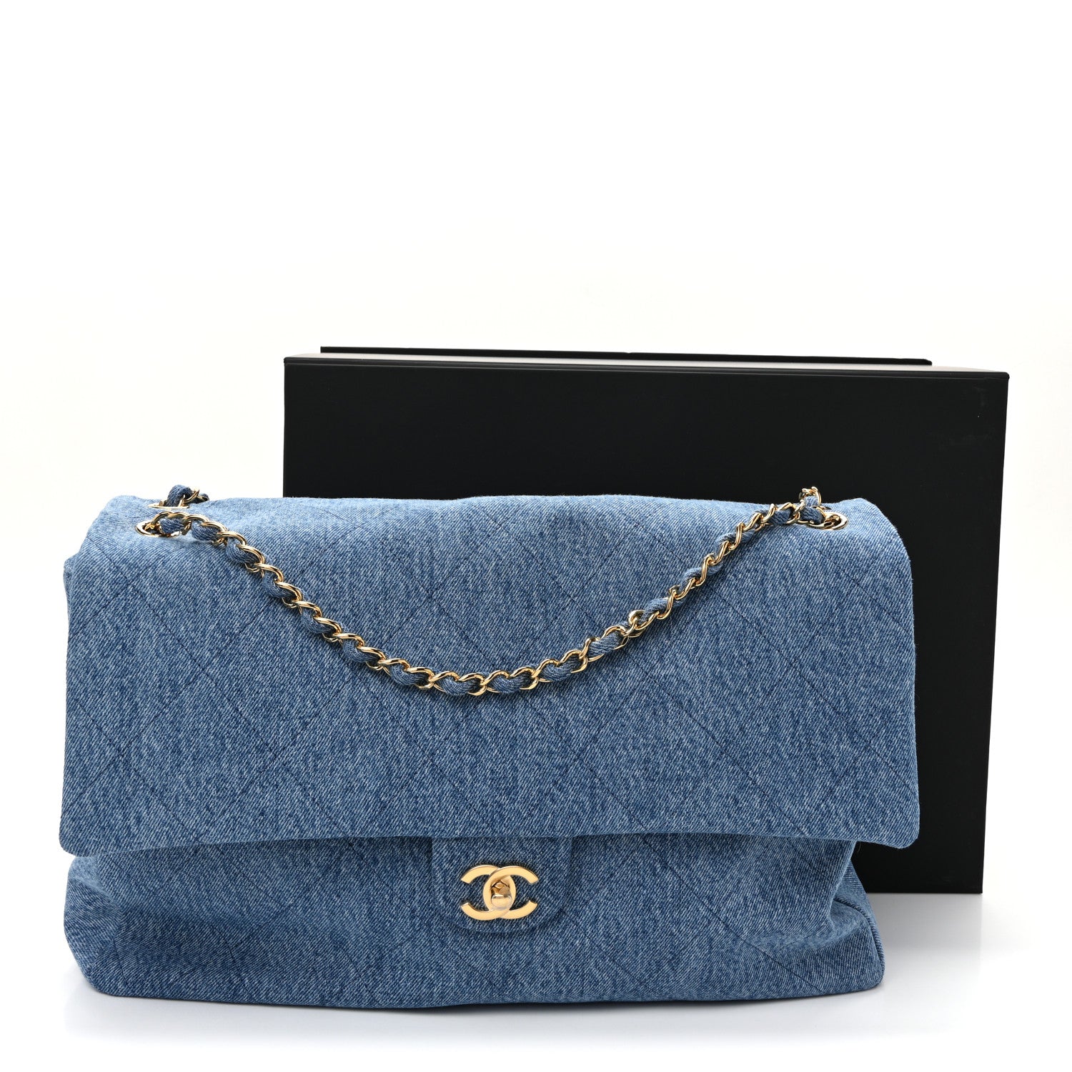 Chanel Denim Souplissimo Maxi Flap Blue 11 of 11