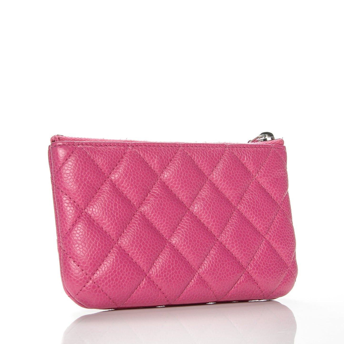 Caviar Quilted Small Cosmetic Case Pink