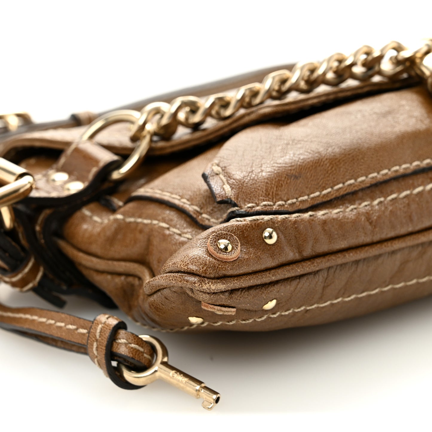 Lambskin Small Paddington Capsule Satchel Elephant
