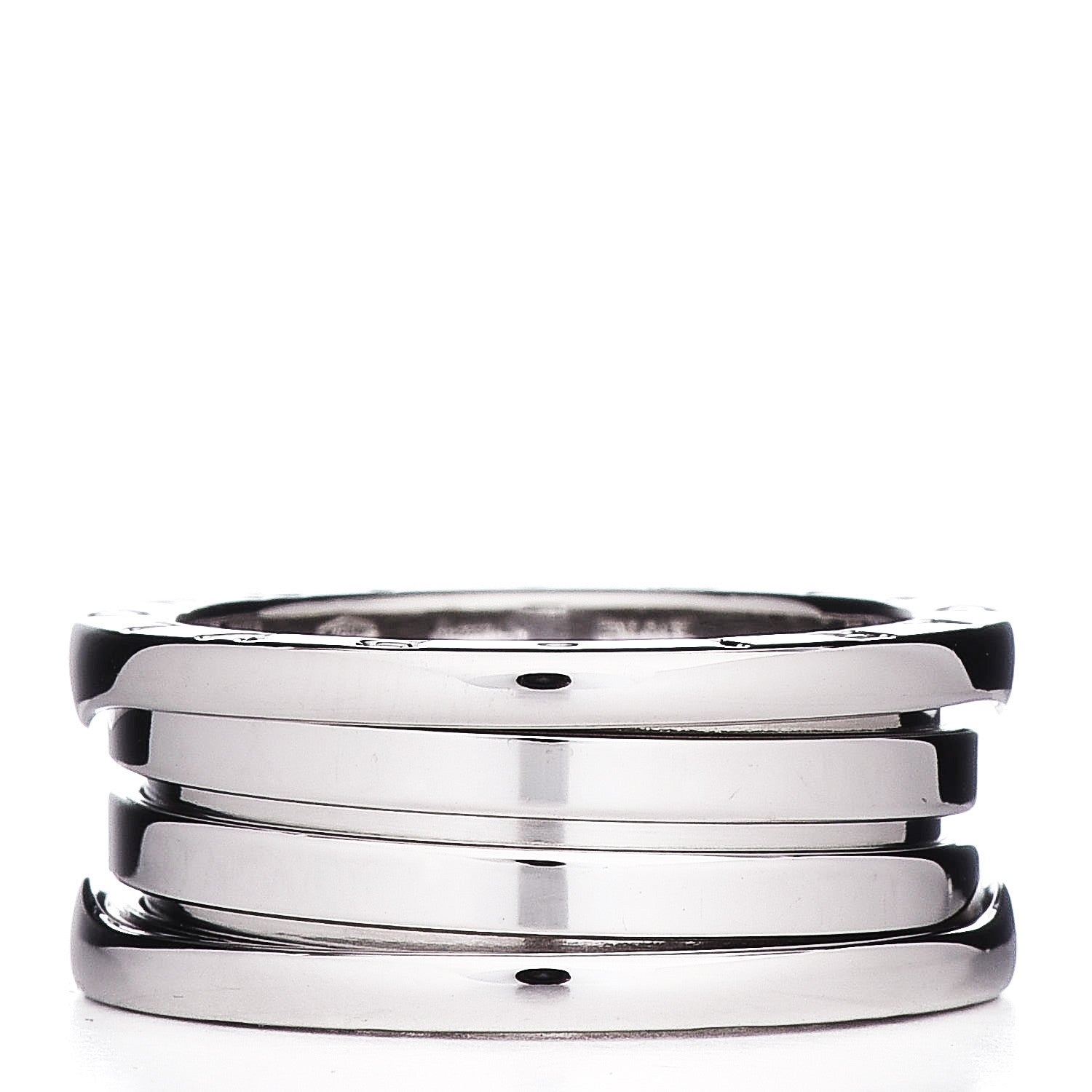 Bulgari 18K White Gold B.Zero1 3 Band Ring 56 7.5 3 of 6