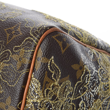 Louis Vuitton Monogram Dentelle Speedy 30 Gold 13 of 15