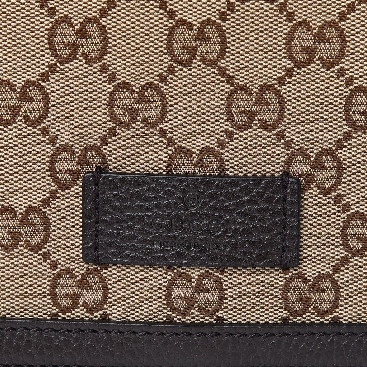 Monogram Flap Messenger Bag Beige Dark Brown