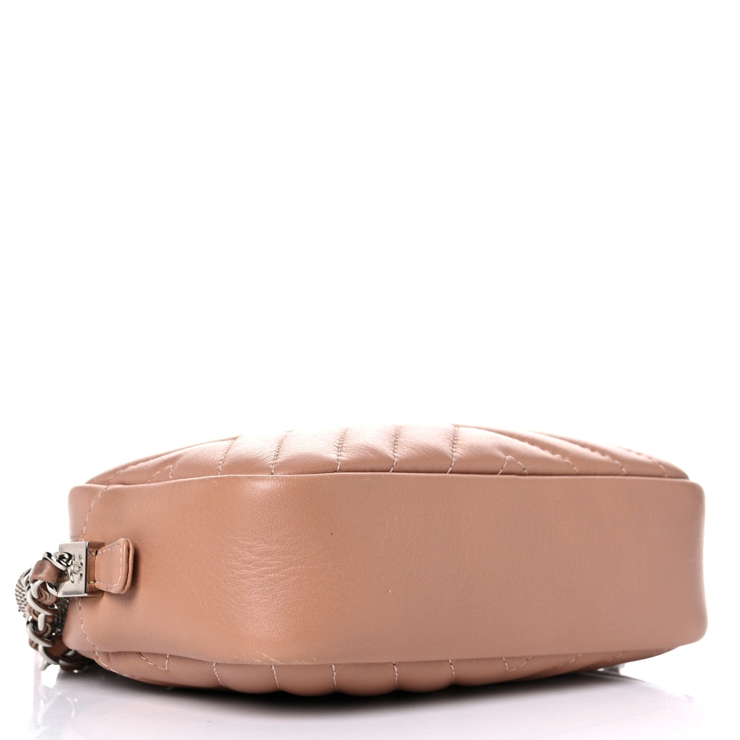 Chanel Lambskin Diagonal Chevron Quilted Tassel Camera Case Case Beige 4 of 15