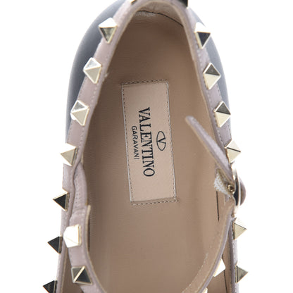 Valentino Garavani Nappa Rockstud Cage Ballerina Flats 36 Black Poudre 7 of 9
