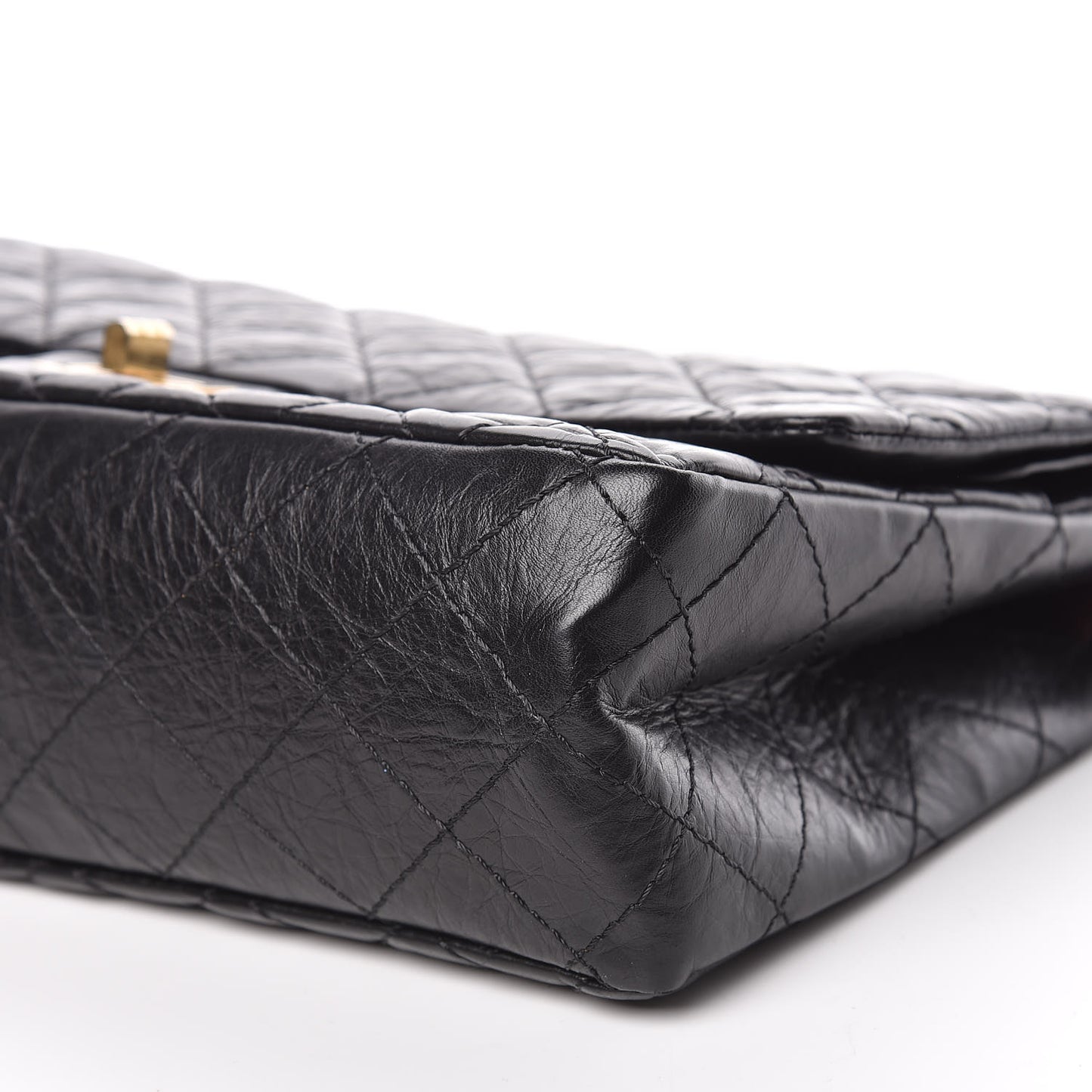 Aged Calfskin Quilted 2.55 Reissue 226 Flap Black