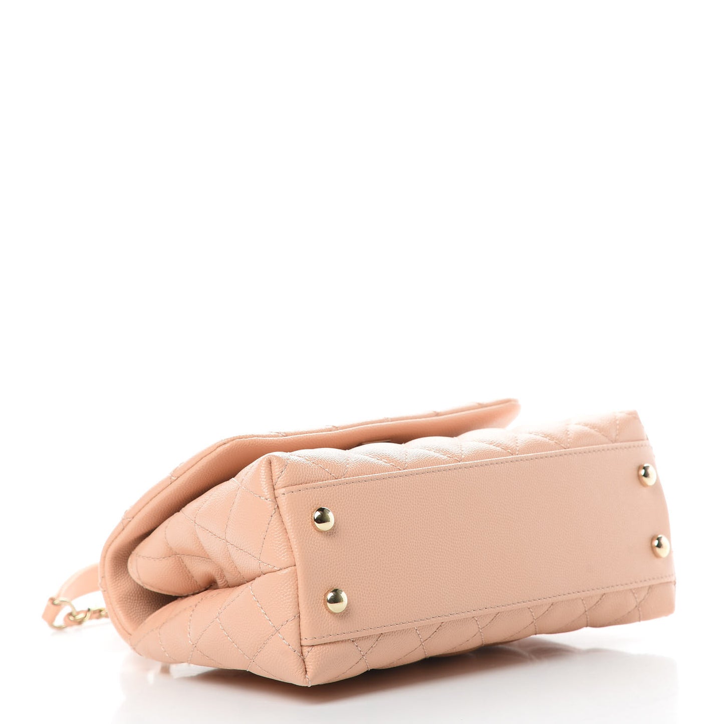 Caviar Quilted Mini Coco Handle Flap Light Pink