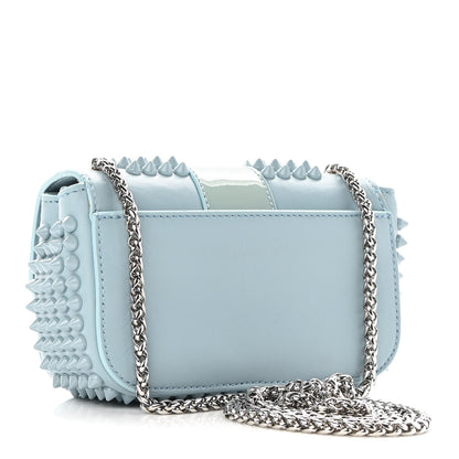 Christian Louboutin Calfskin Spikes Sweety Charity Shoulder Bag Blue 3 of 8