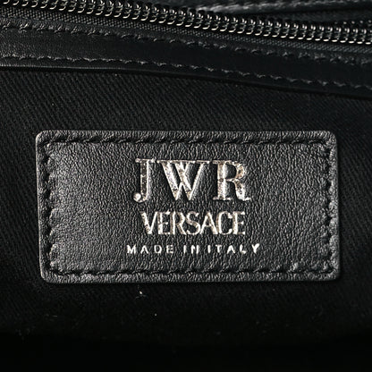 Versace Calfskin Large Repeat Zip Hobo Black 6 of 8