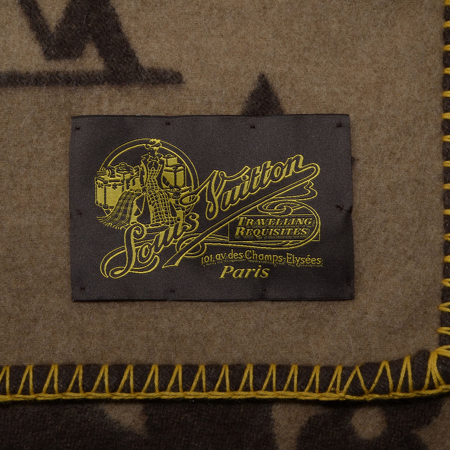 Louis Vuitton Lambswool Angora Monogram Blanket Marron 5 of 5