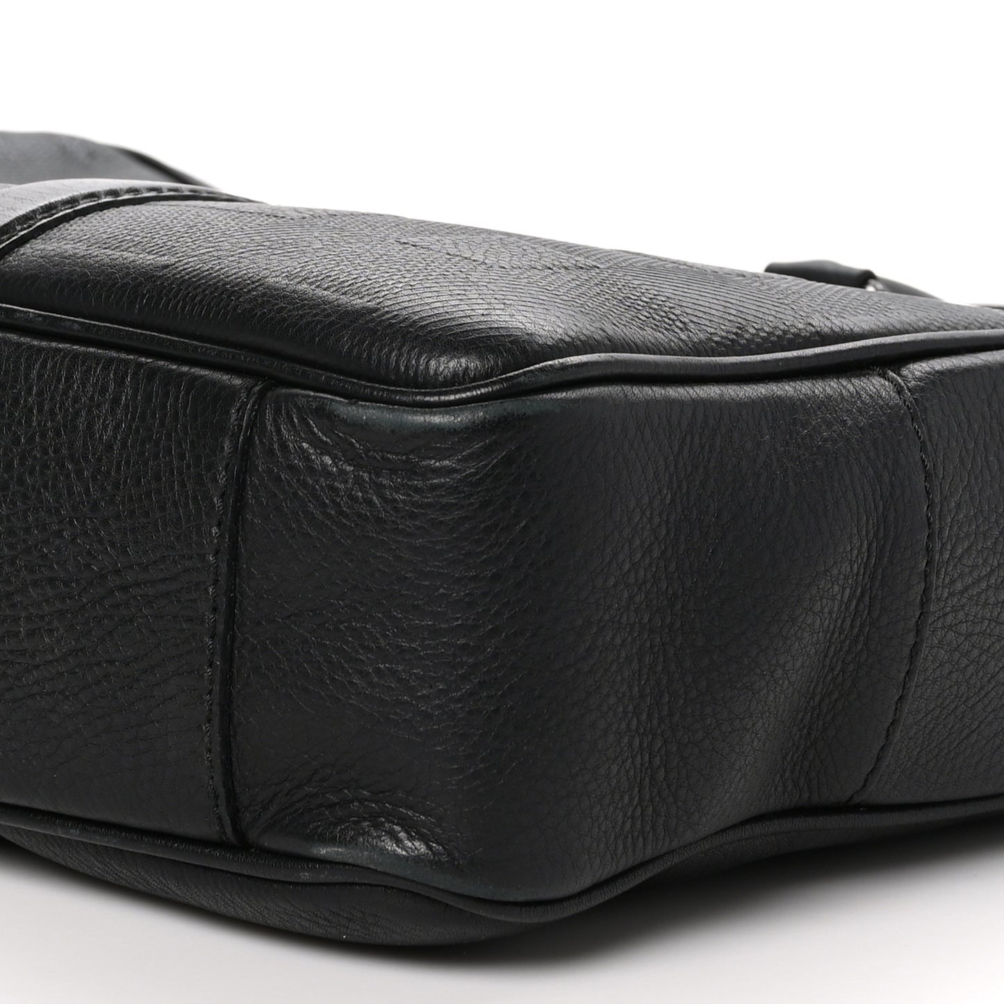 Heritage Grain Check Embossed Briefcase Black