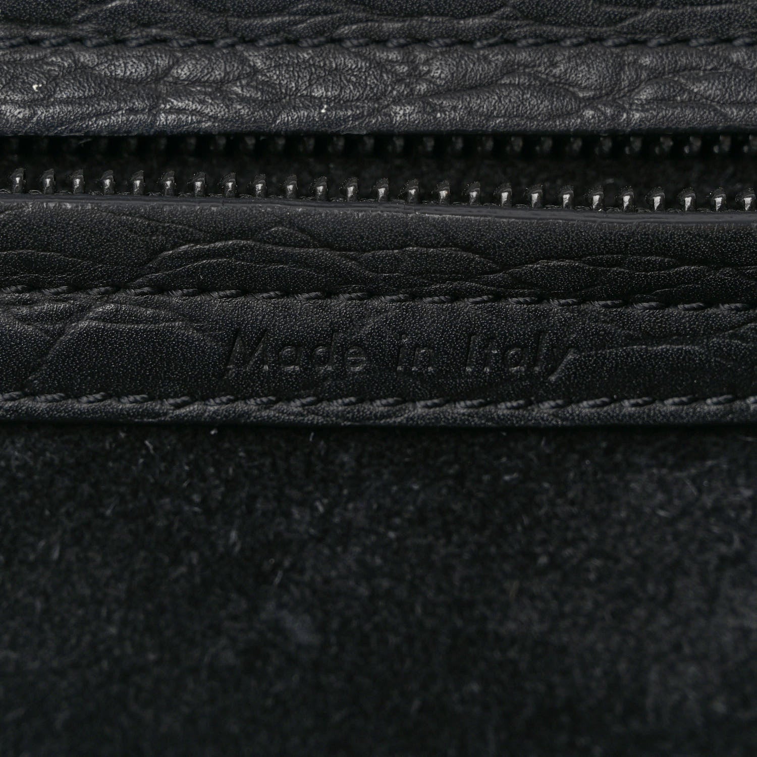 Celine Crocodile Embossed Calfskin Medium Phantom Luggage Black 7 of 10