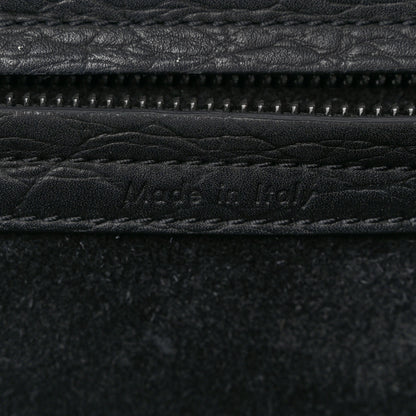 Celine Crocodile Embossed Calfskin Medium Phantom Luggage Black 7 of 10