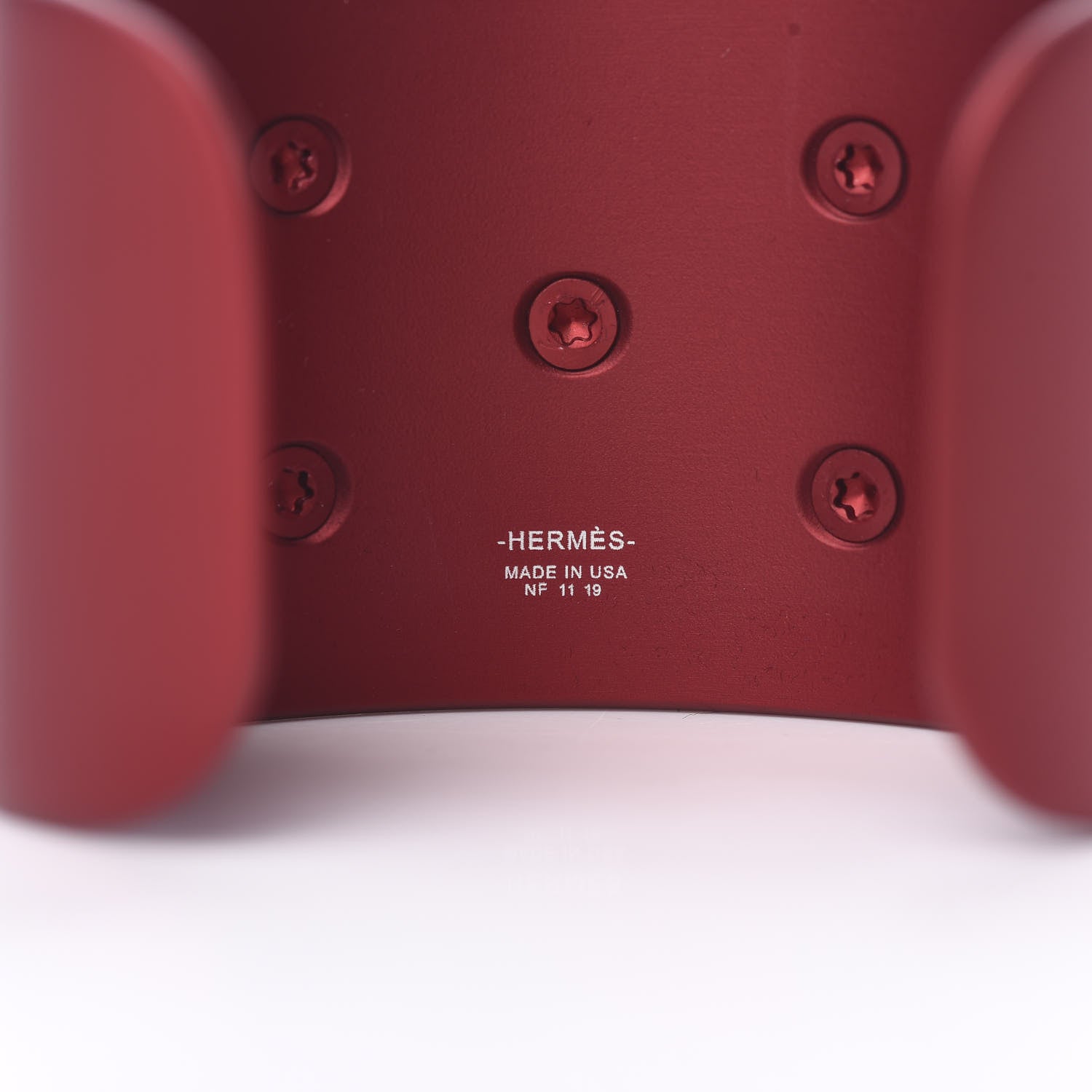 Hermes Aluminium Sunset Collier De Chien CDC Bracelet T2 Rouge H 3 of 4