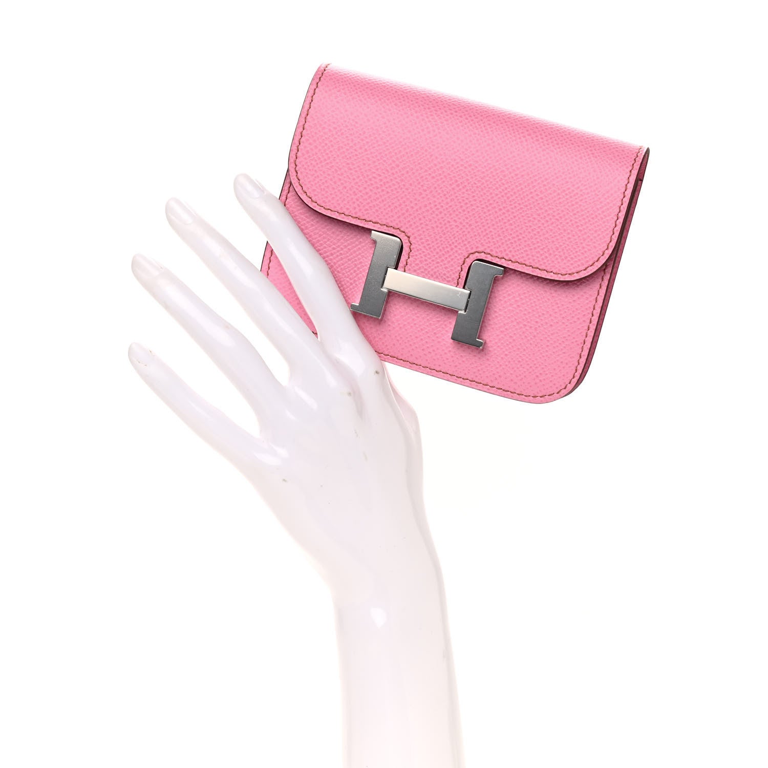 Hermes Epsom Constance Slim Wallet 5P Pink 2 of 10