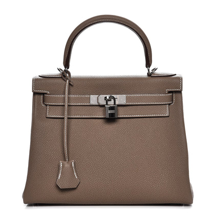 Hermes Togo Kelly Retourne 28 Etoupe 1 of 36