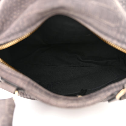 Givenchy Nubuck Crocodile Embossed Medium Pandora Dark Grey 5 of 12