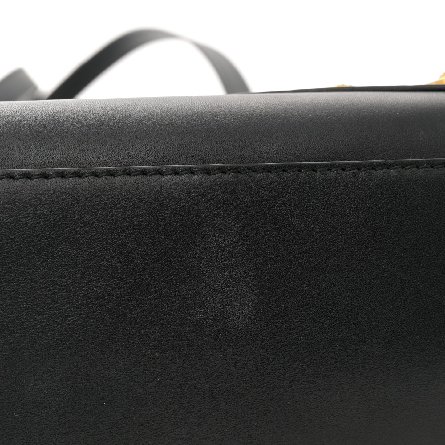 Calfskin Medallion Tribute Bowling Bag Black