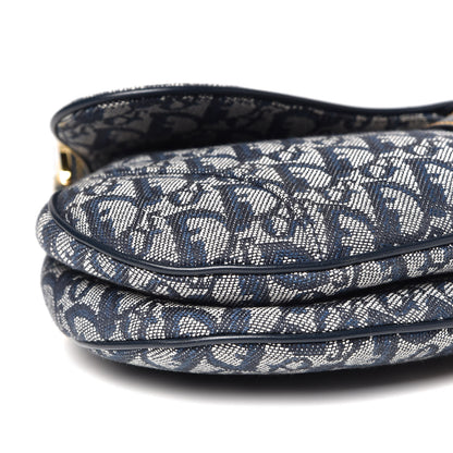 Christian Dior Monogram Saddle Bag Blue 8 of 9